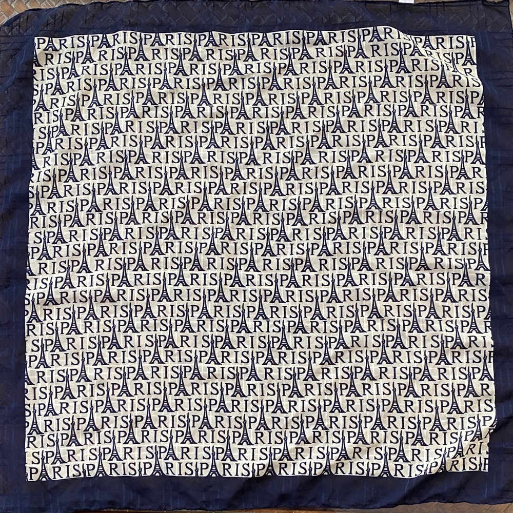 Vintage Patricia Paris Eiffel Tower Scarf — 21” square